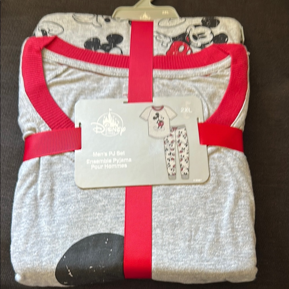 Disney Gray and Red Pajama Set for Cozy Nights